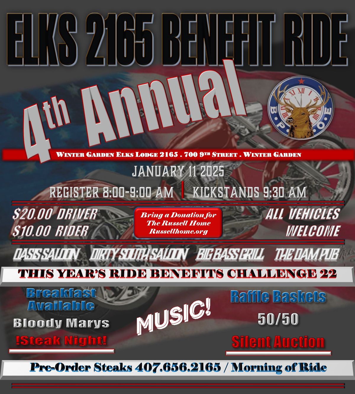 WG Elks 4th Annual Benefit Ride