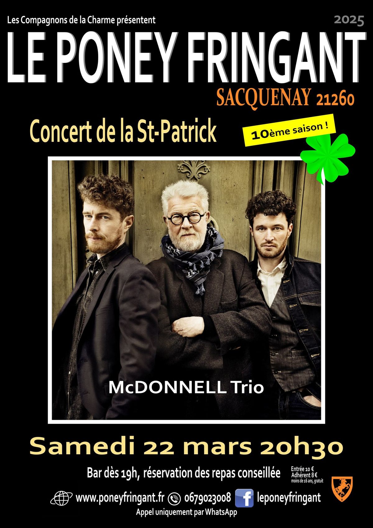 Concert de la St Patrick 2025 avec McDonnell Trio