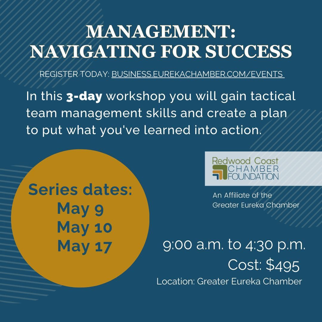 Management: Navigating for Success (May 9, 10 & 17)