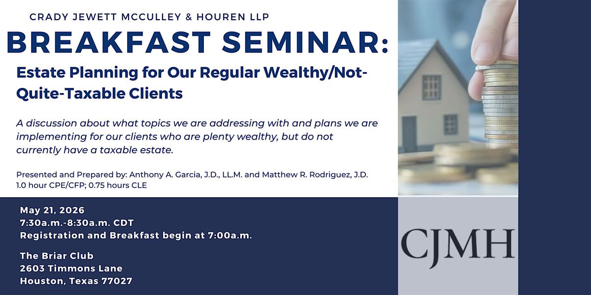 CJMH May Breakfast Seminar