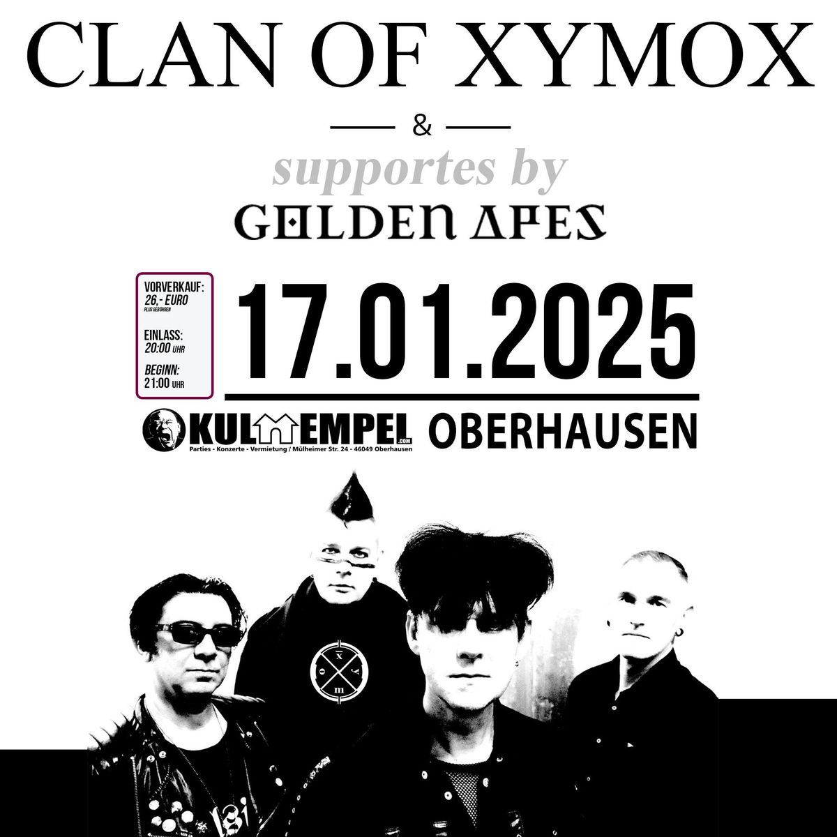 CLAN OF XYMOX supported by Golden Apes - OBERHAUSEN 