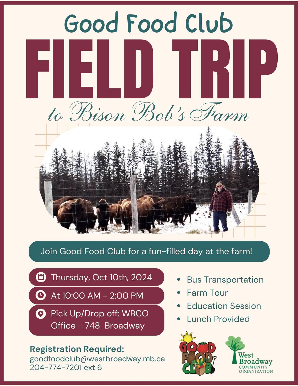 GFC Field Trip: Bison Bob's Farm - MUST REGISTER