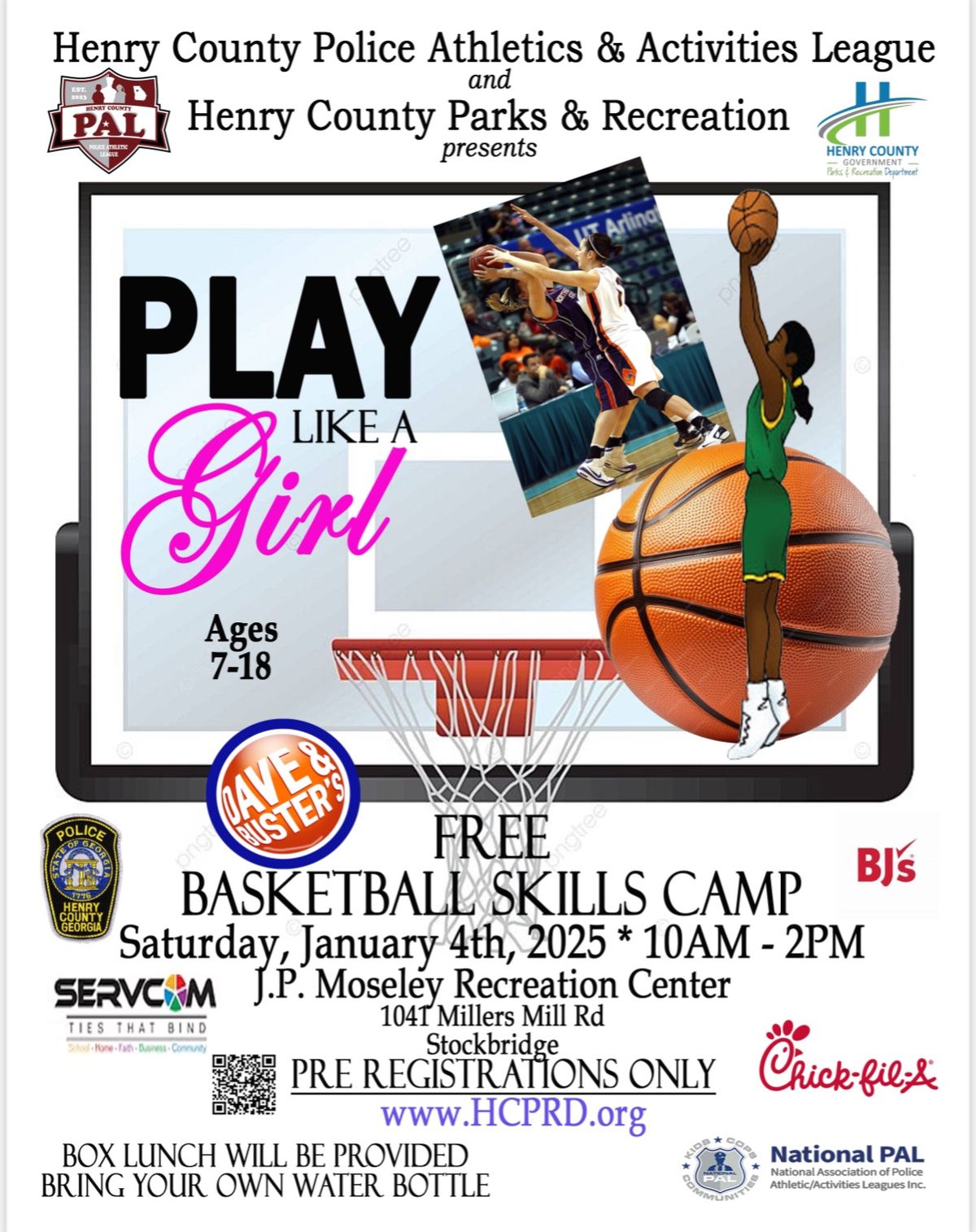 Henry County PAL \/ HC Parks and Rec \/ HCPD Basketball Skills Camp