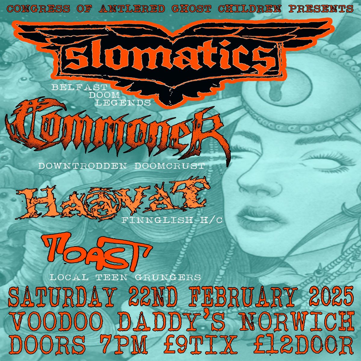 Slomatics, Commoner, Haavat, Toast at Voodoo Daddys