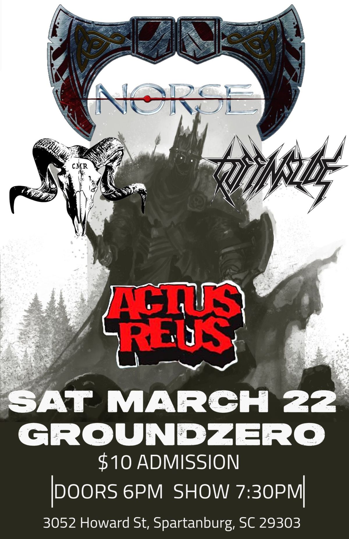 The Norse Band,Crazy Mad Ride,Coffin Slide, Actus Reus