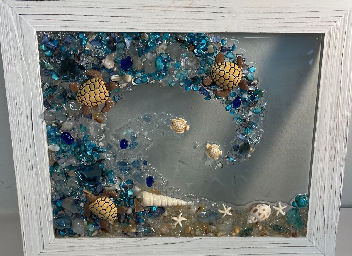 July 14th from 2:00-4:00 pm Resin Glass Art Class