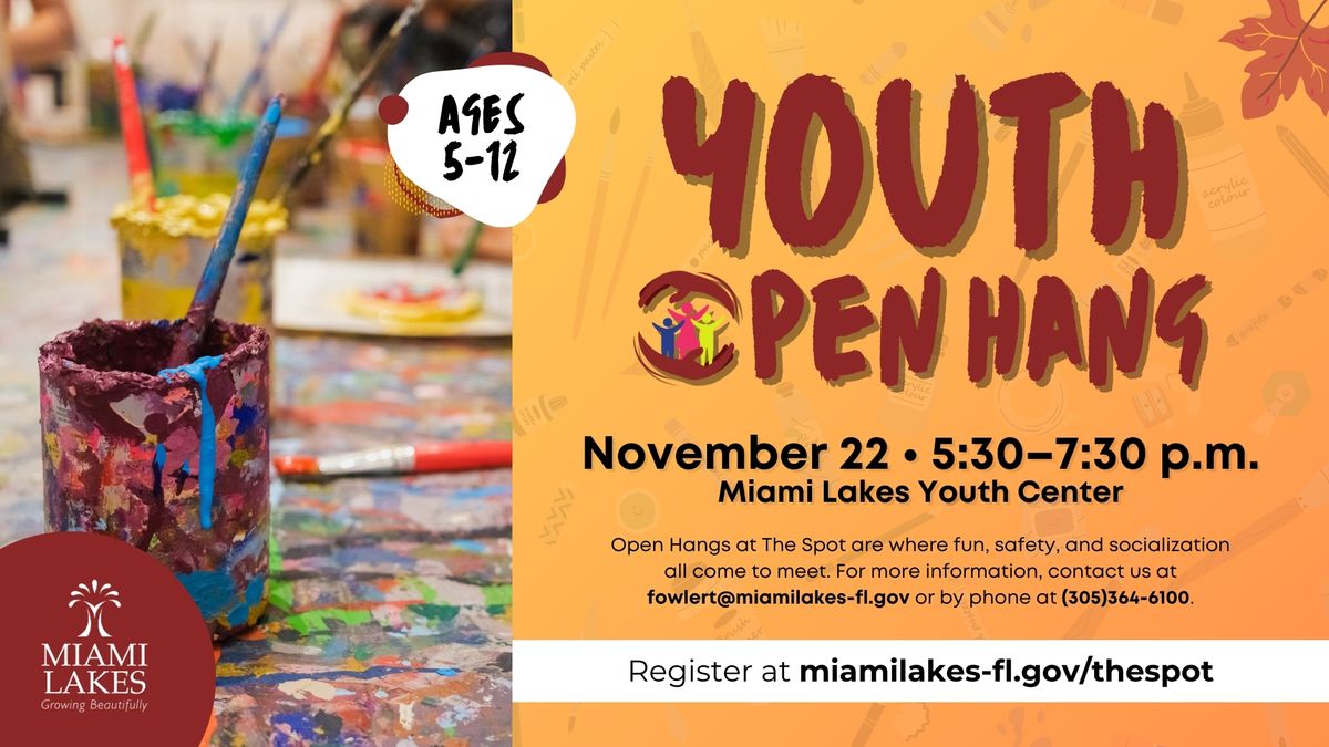 Youth Open Hang: Thanksgiving Arts & Crafts