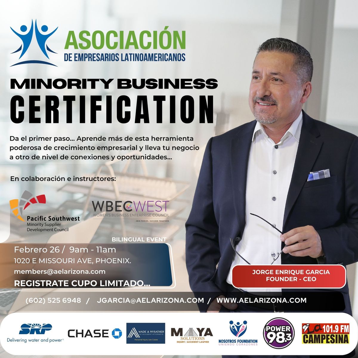 DESAYUNA Y APRENDE...Taller sobre NEGOCIOS DE MINOR\u00cdAS