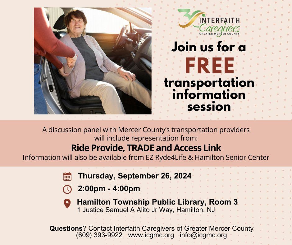 Free Public Transportation Information Session