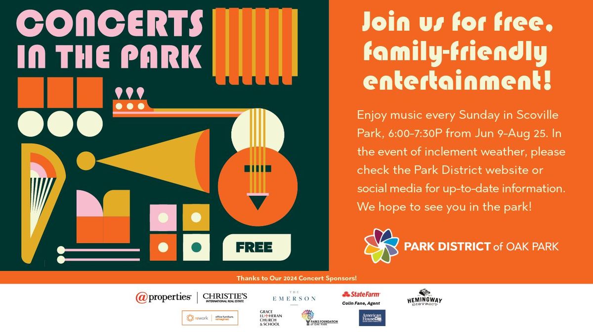 2024 Concerts in the Park, Scoville Park, Oak Park, 25 August 2024