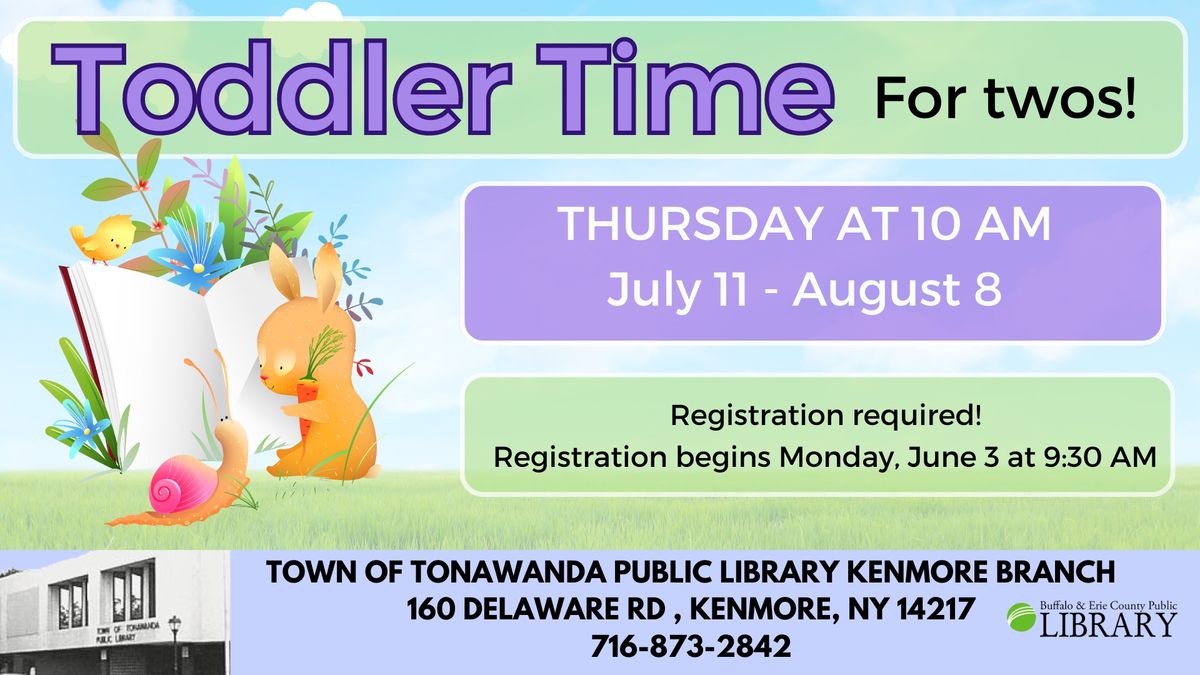 Toddler Time for Twos: Registration Full