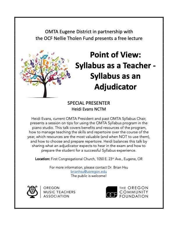 Point of View: Syllabus as a Teacher-Syllabus as an Adjudicator