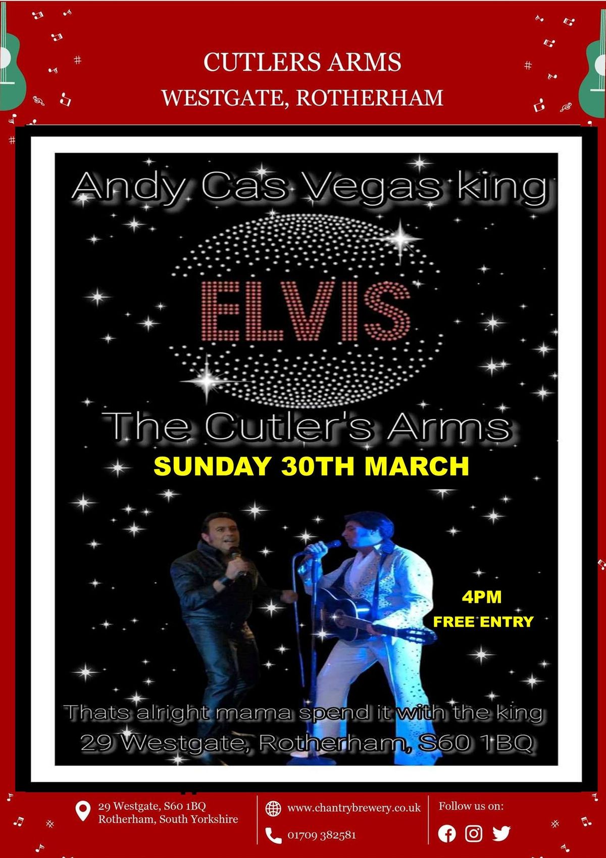 ELVIS  CAS VEGAS  TRIBUTE SHOW - FREE ENTRY