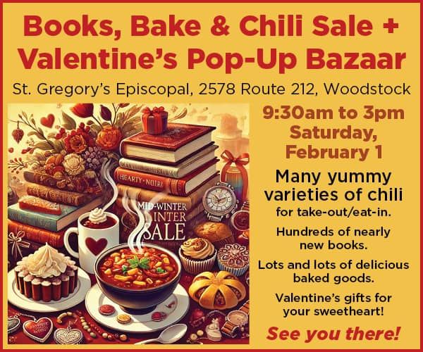 Mid-winter Book, Bake & Chili Sale + Valentine\u2019s Pop Up Bazaar 