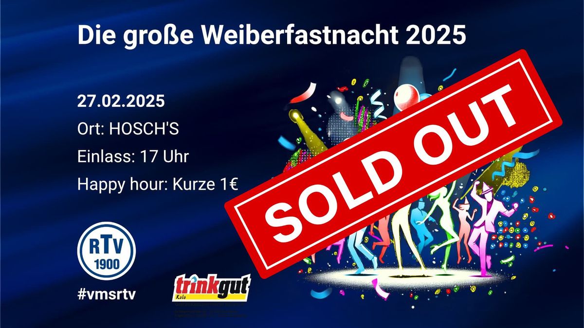 Die 2. gro\u00dfe WEIBERFASTNACHT 2025 am RTV