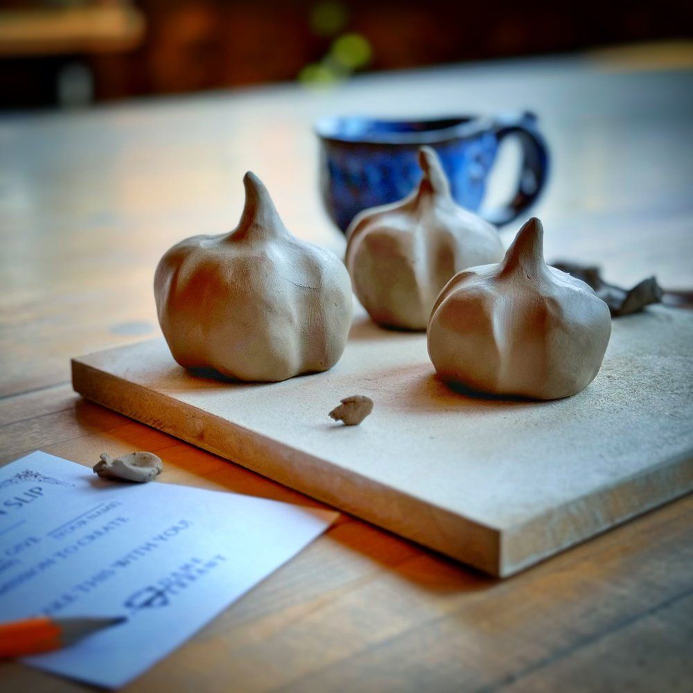 Mini Pinch Pot Pumpkins Clay Class