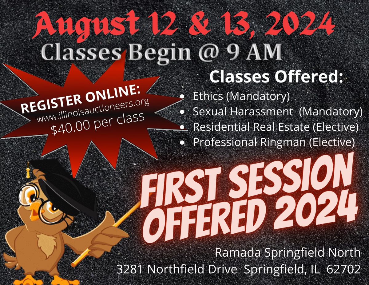 CE Classes Aug 2024 - Springfield, IL