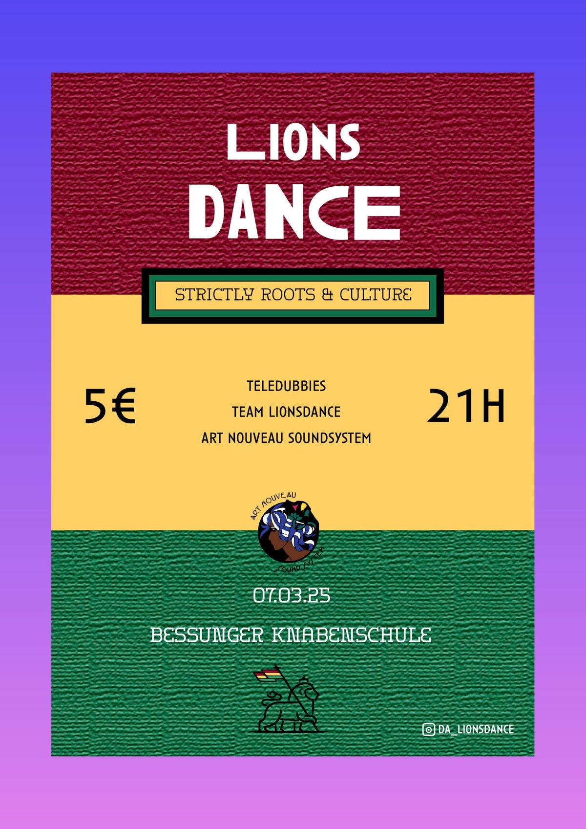 Lions Dance @ Bessunger Knabenschule ls. Teledubbies 