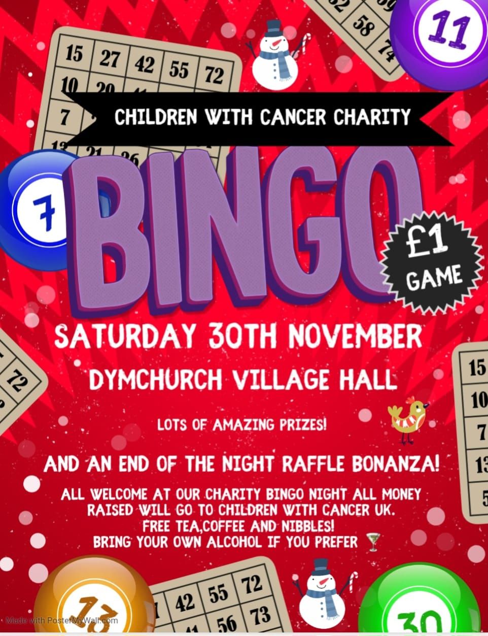 CHARITY BINGO NIGHT 