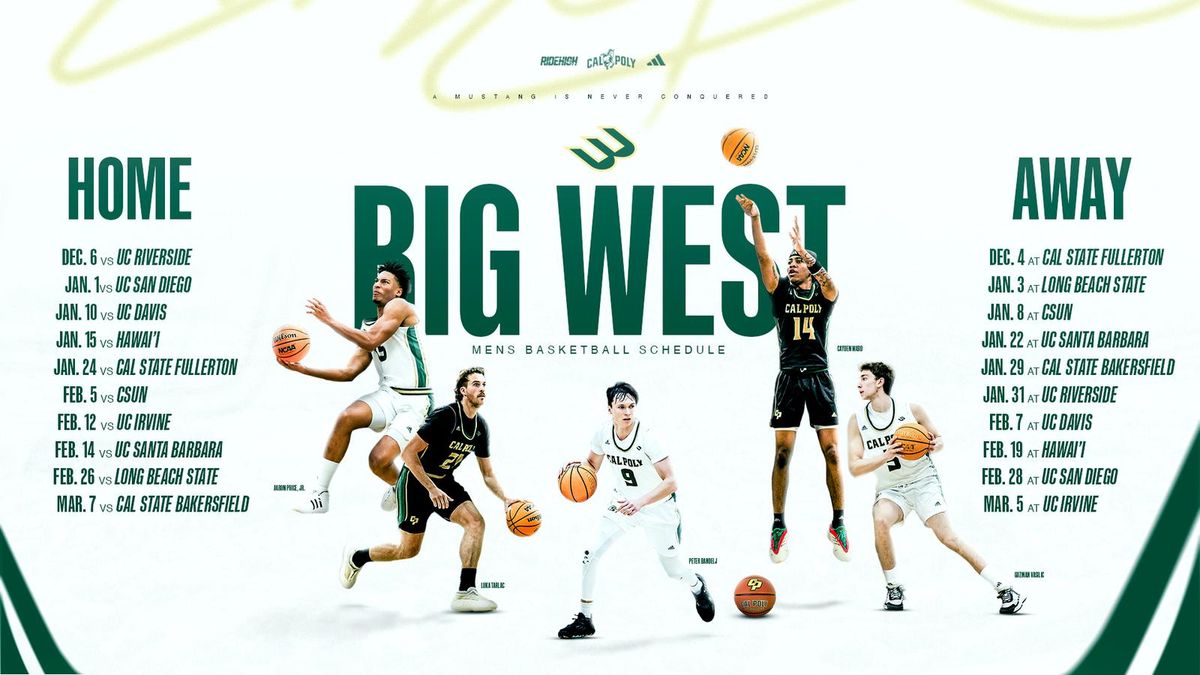 Parking Long Beach State at Cal Poly Mustangs Mens Basketball
