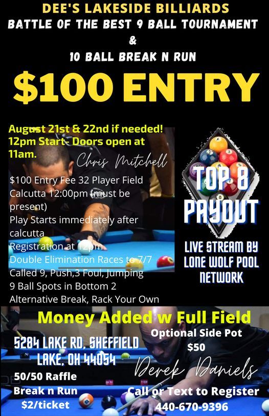 Battle of the Best at Dee's Lakeside Billiards