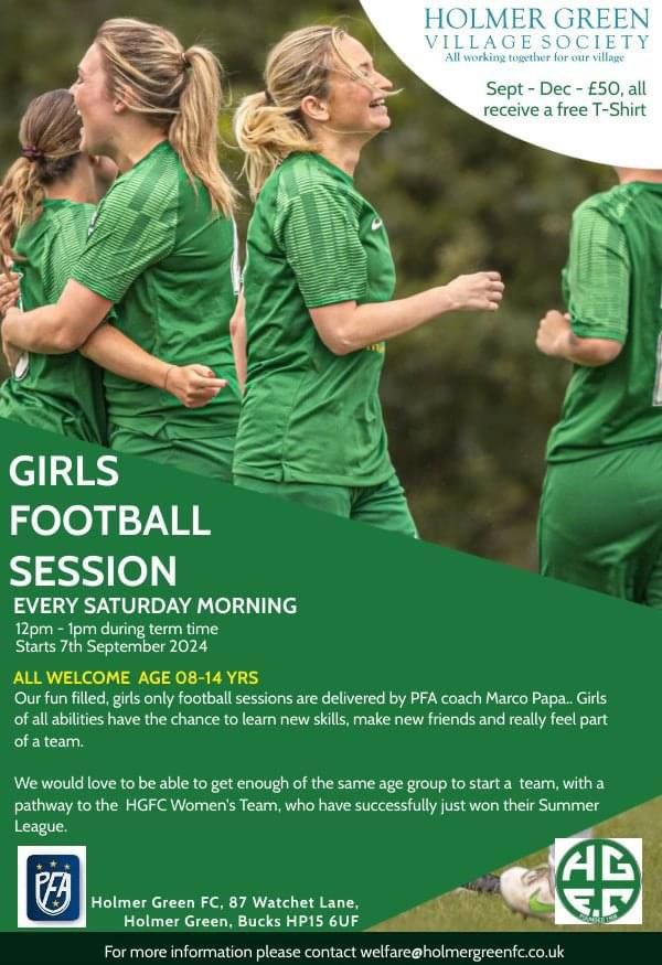 Girls Football Sessions - Every Saturday 