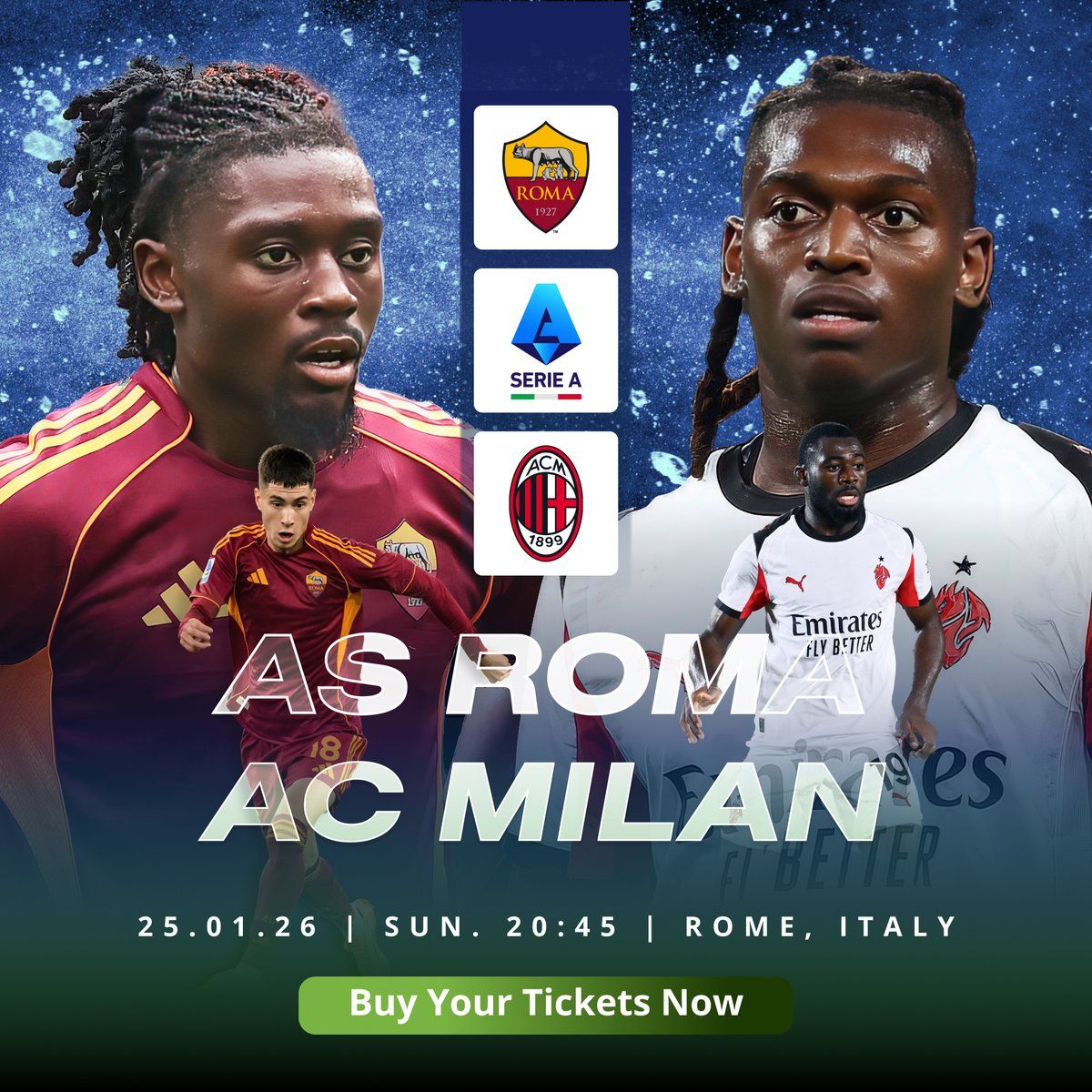 AS Roma vs AC Milan at Stadio Olimpico