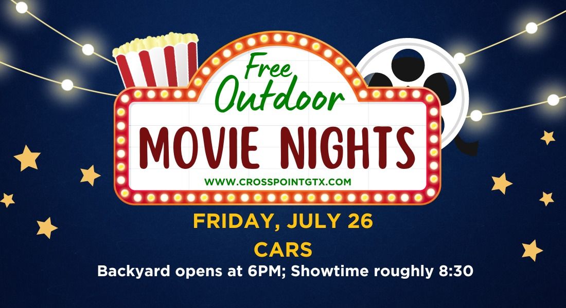 July 26 Free Summer Outdoor Movie Night: CARS
