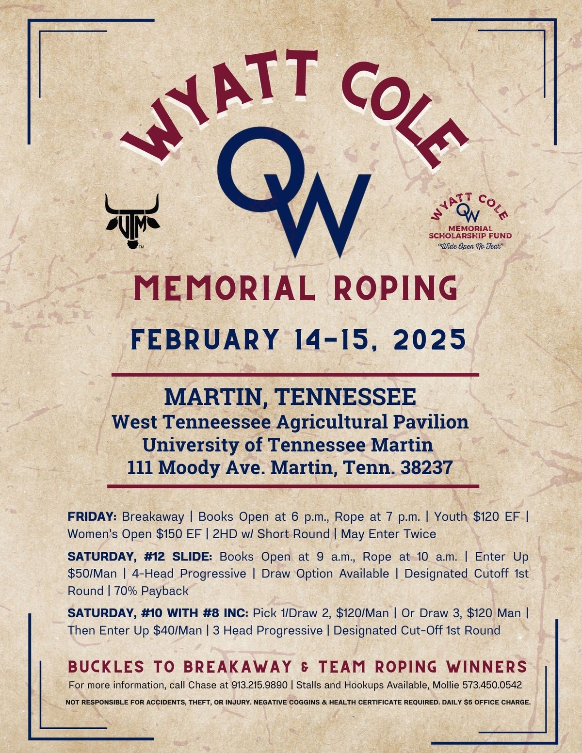 6th Annual Wyatt Cole Memorial Roping