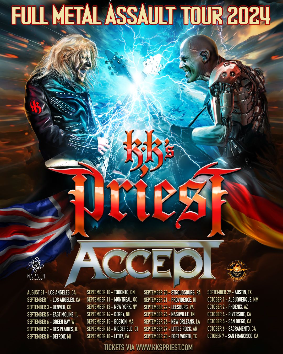 KK'S PRIEST & ACCEPT - Full Metal Assault Tour 2024