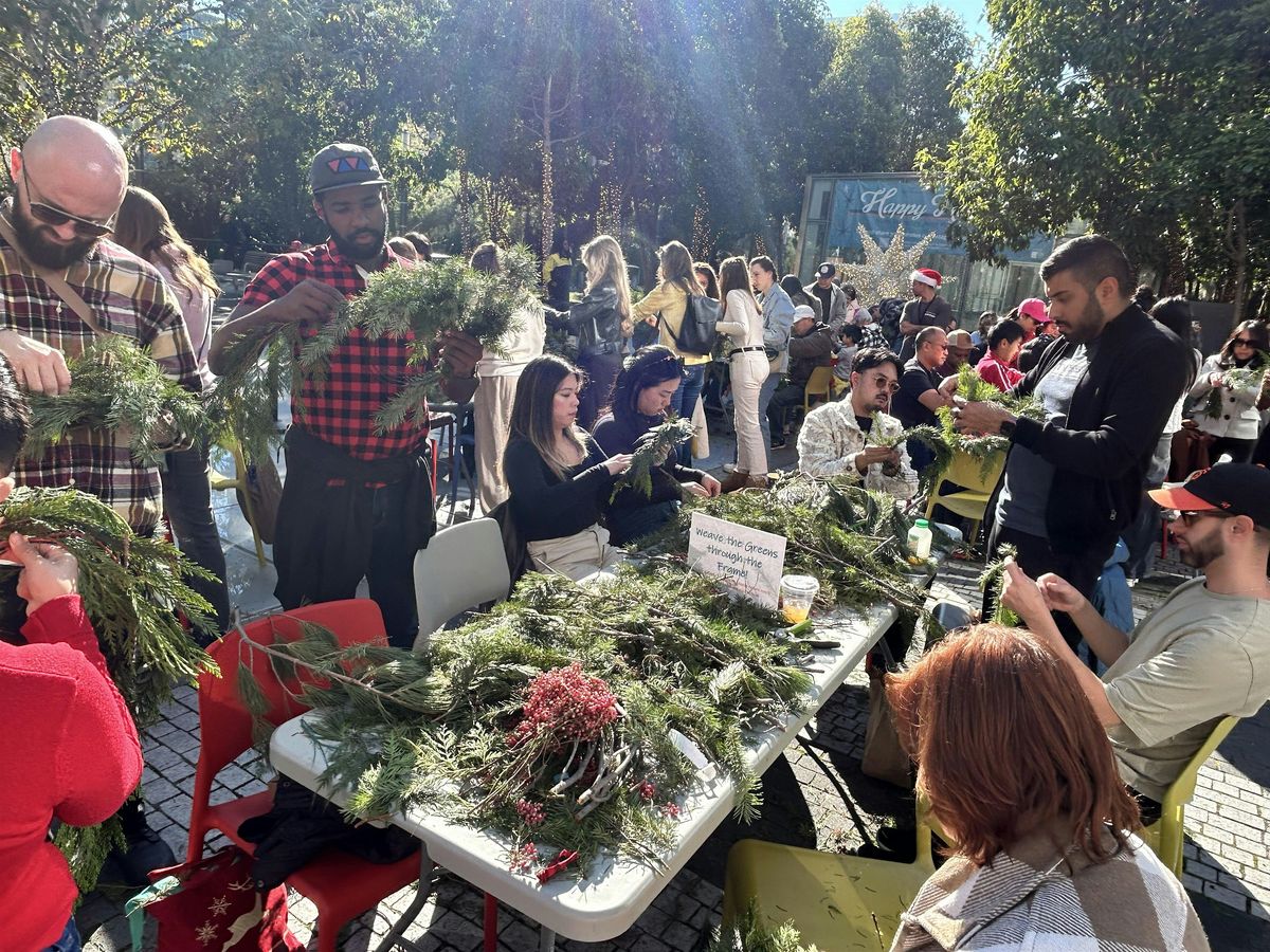 WinterFest 2025 Wreath Making Party at TJPA's Salesforce Park