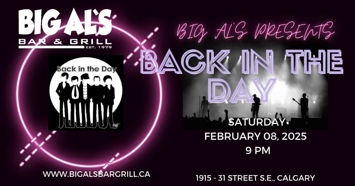 Back in the Day LIVE at Big Al's