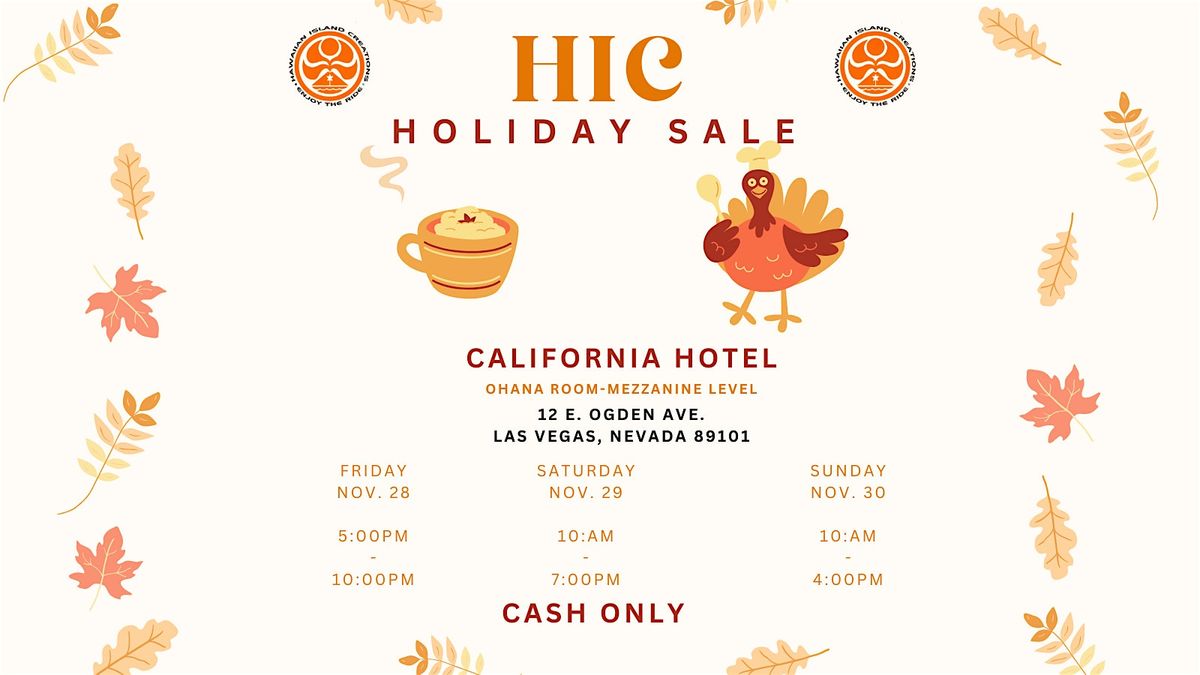 HAWAIIAN ISLAND CREATIONS (HIC) HOLIDAY POP SALE LAS VEGAS