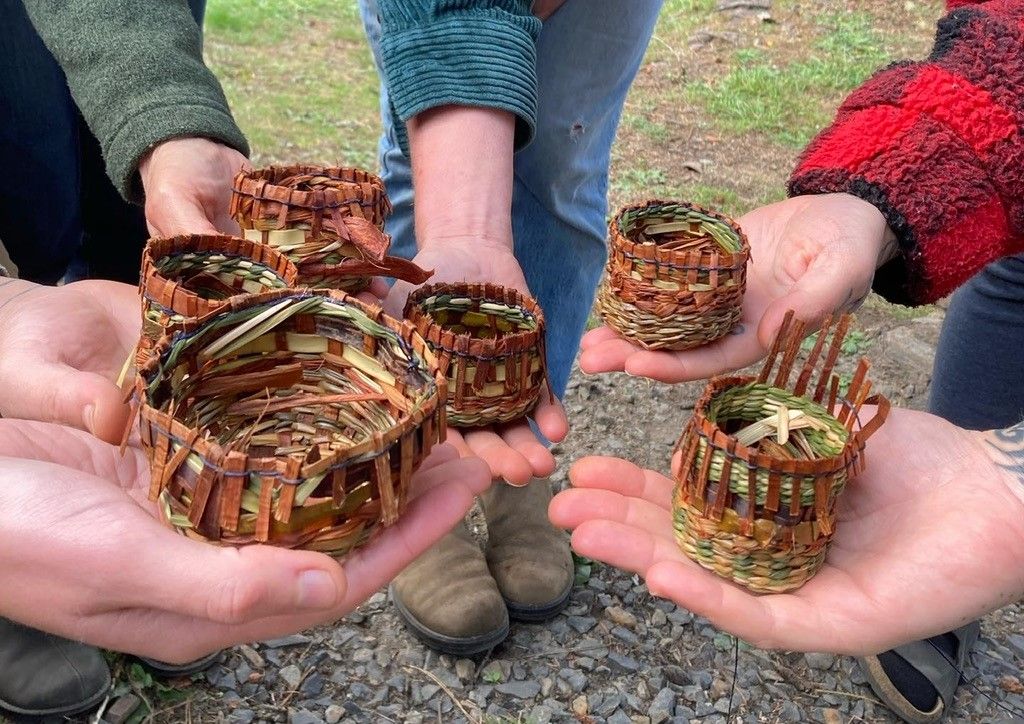 Beginning Basketry Class Using Natural Materials