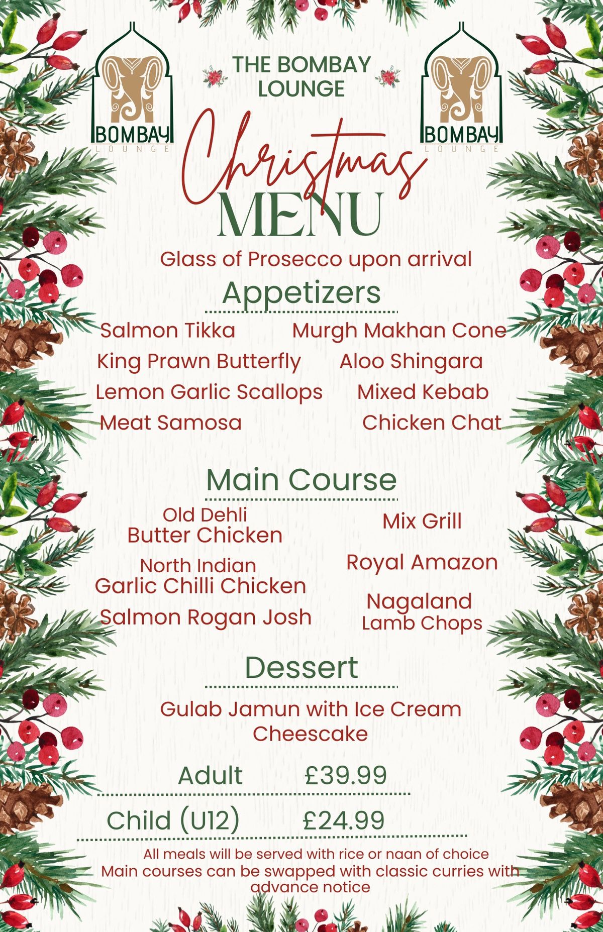 Celebrate Christmas at The Bombay Lounge!