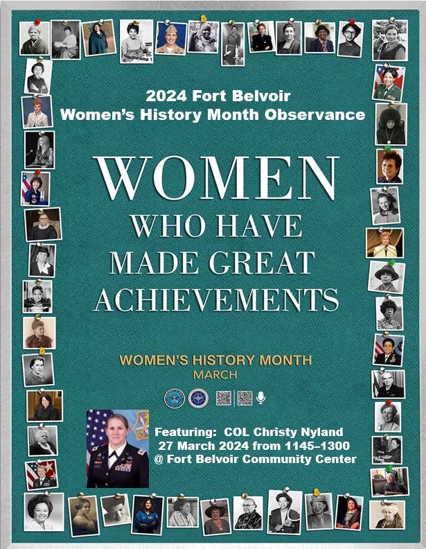 Fort Belvoir Garrison Women's History Observance 2024