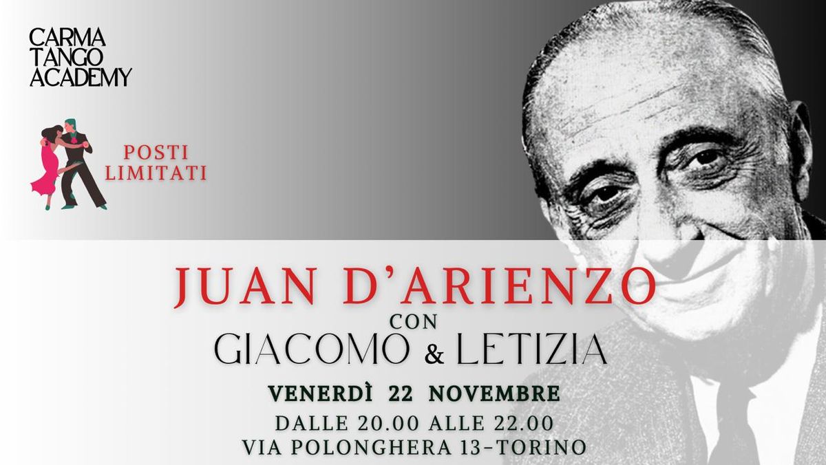 Ballare Juan D'Arienzo: stage di musicalit\u00e0 con Giacomo & Letizia