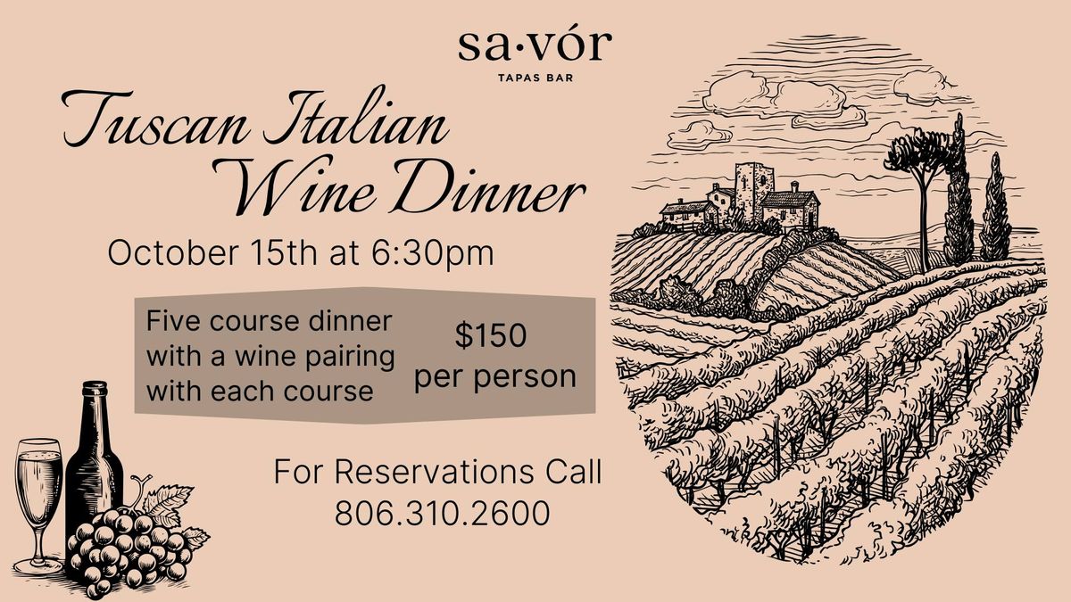 Tuscan Italian Wine Dinner