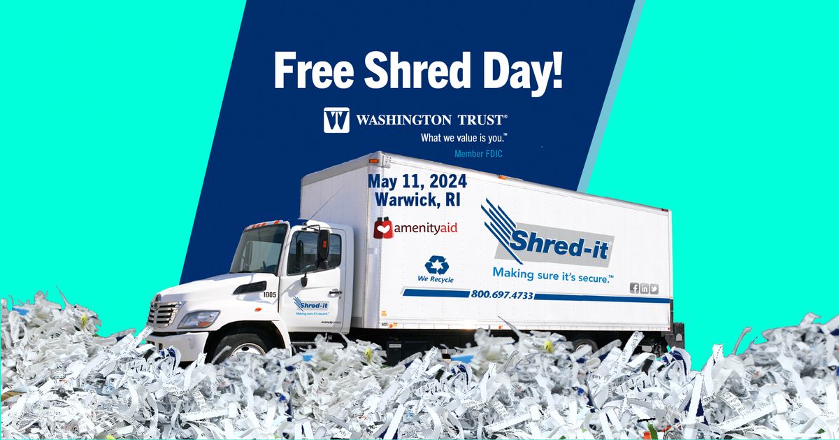 Warwick Free Shred Day! May 11, 2024