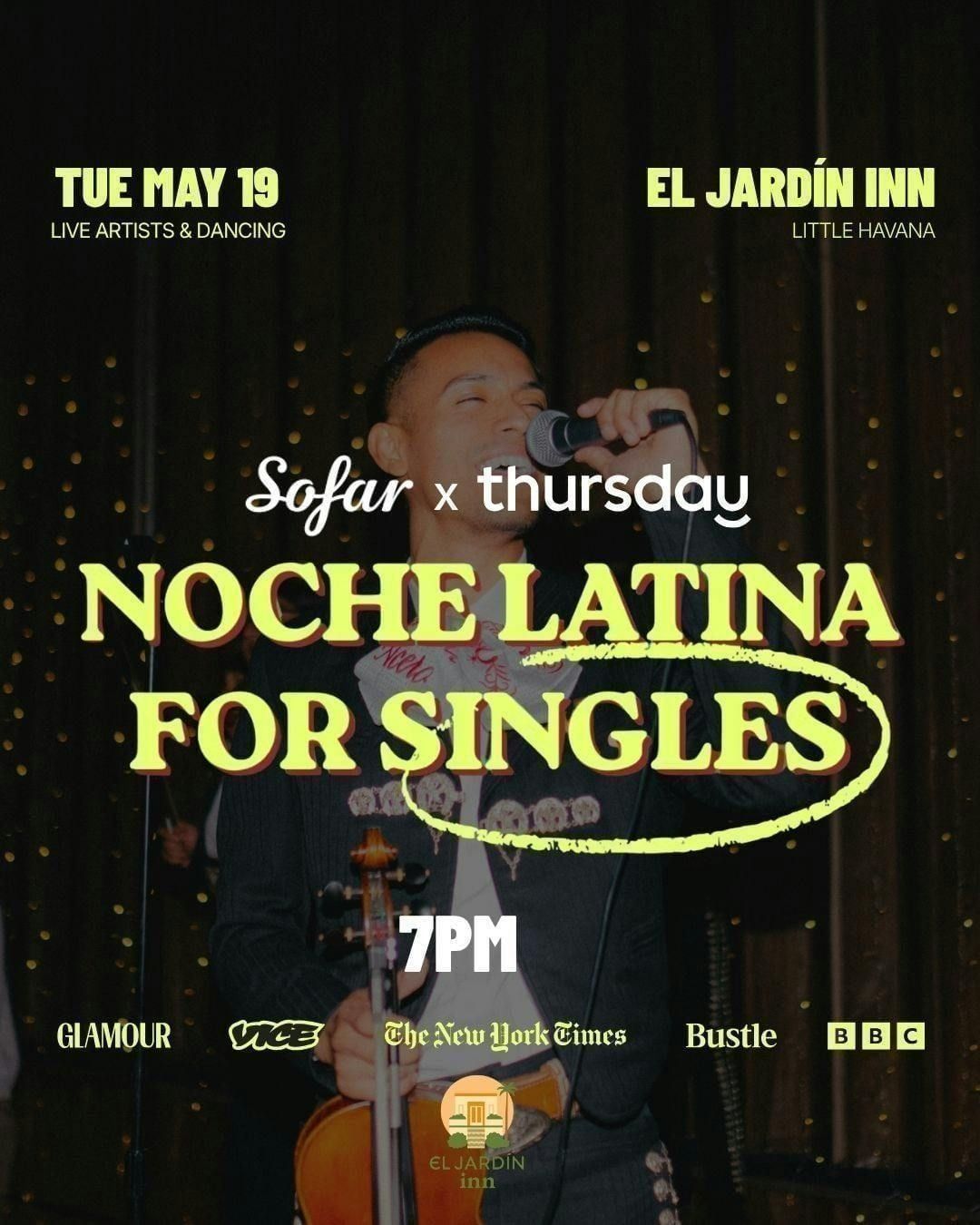 Tuesday | Noche Latina for Singles \ud83d\udd7a\ud83d\udc83 (BYOB) | Little Havana