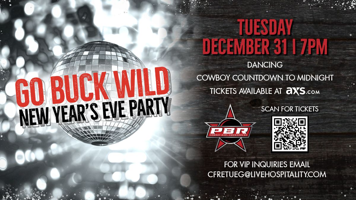 New Years Eve: Go Buck Wild at PBR Cowboy Bar + Smokehouse