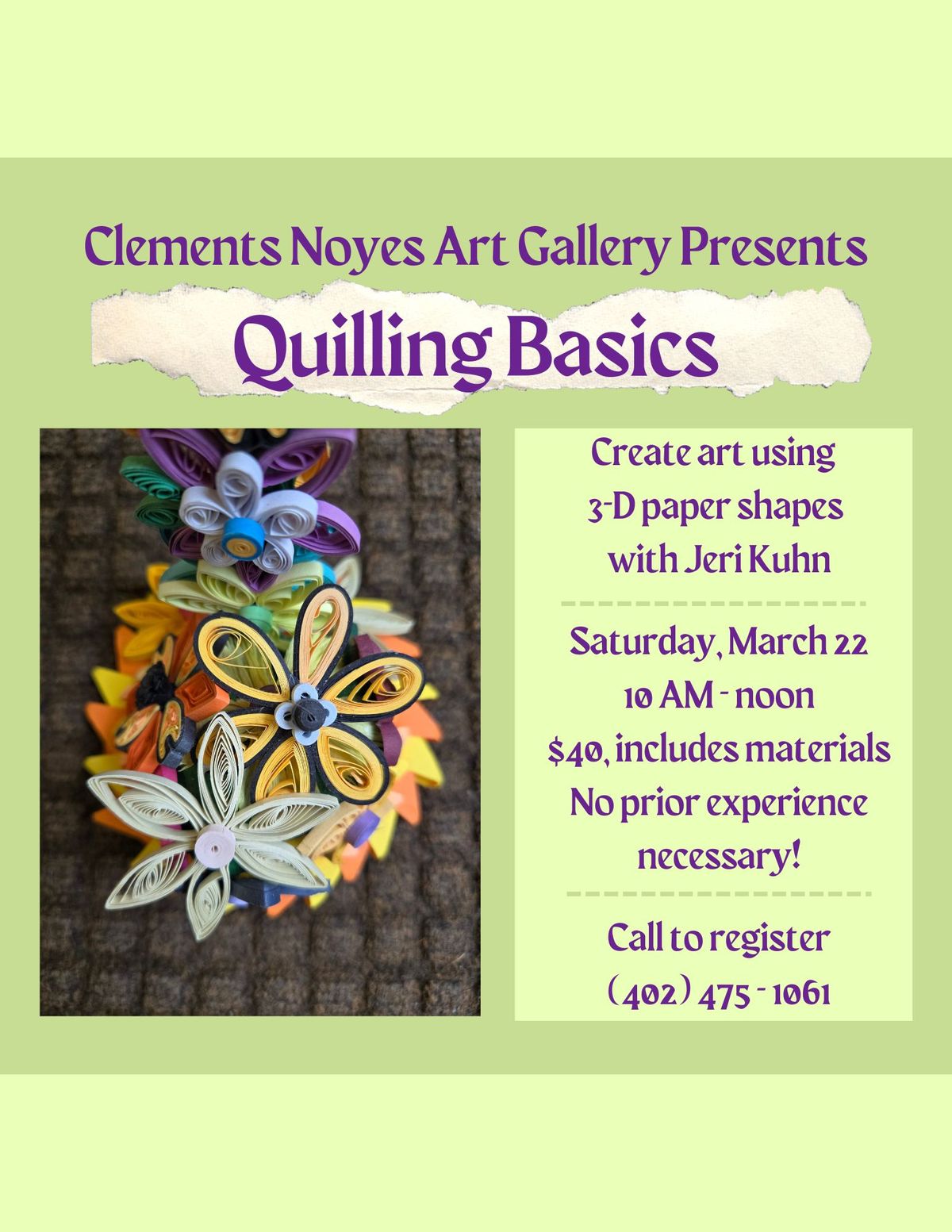 Art Workshop: Quilling Basics