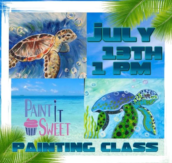 Sea turtle painting class