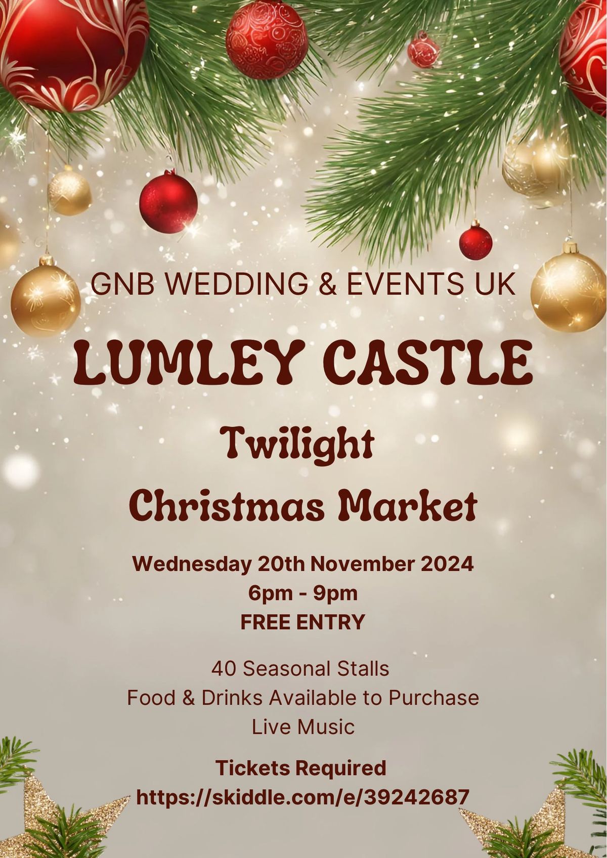 Twilight Christmas Market Lumley Castle