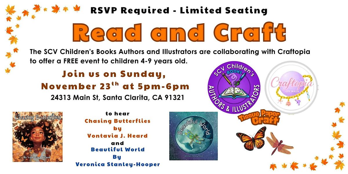 Giving Thanks SCVCBAI Group Authors Read and Craft at Craftopia Nov 23