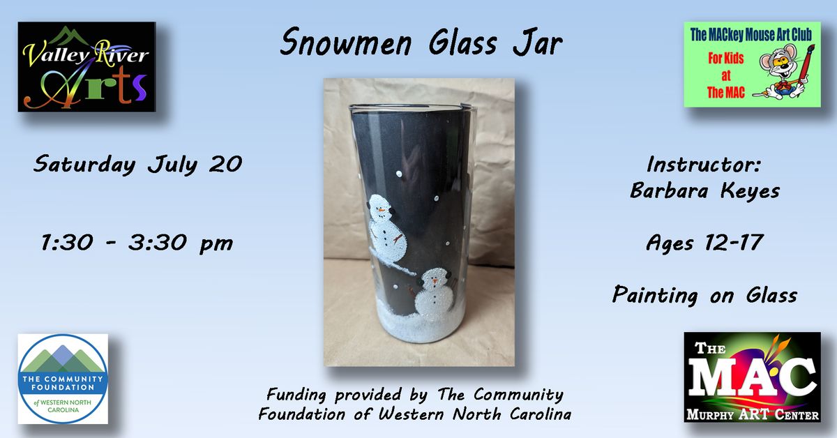 Snowmen Glass Jar