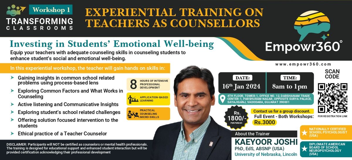 Experiential Training on Teachers as Counsellors