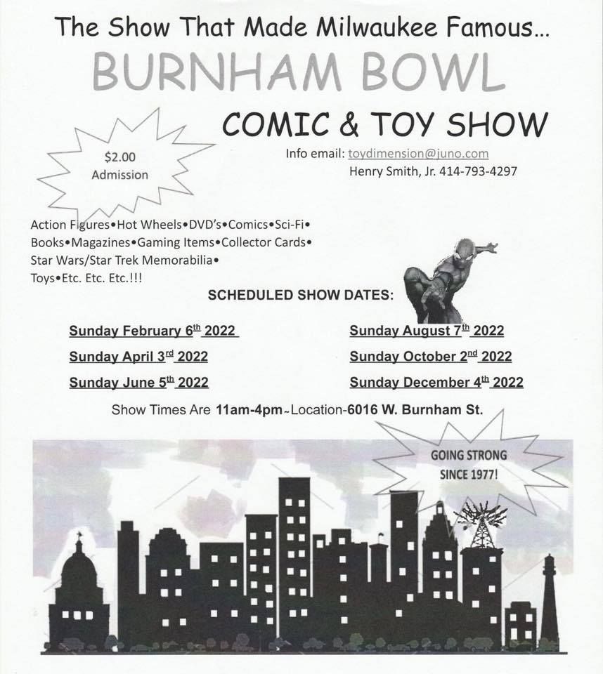 Burnham bowl comic and collectibles show, 6016 W Burnham St, Milwaukee