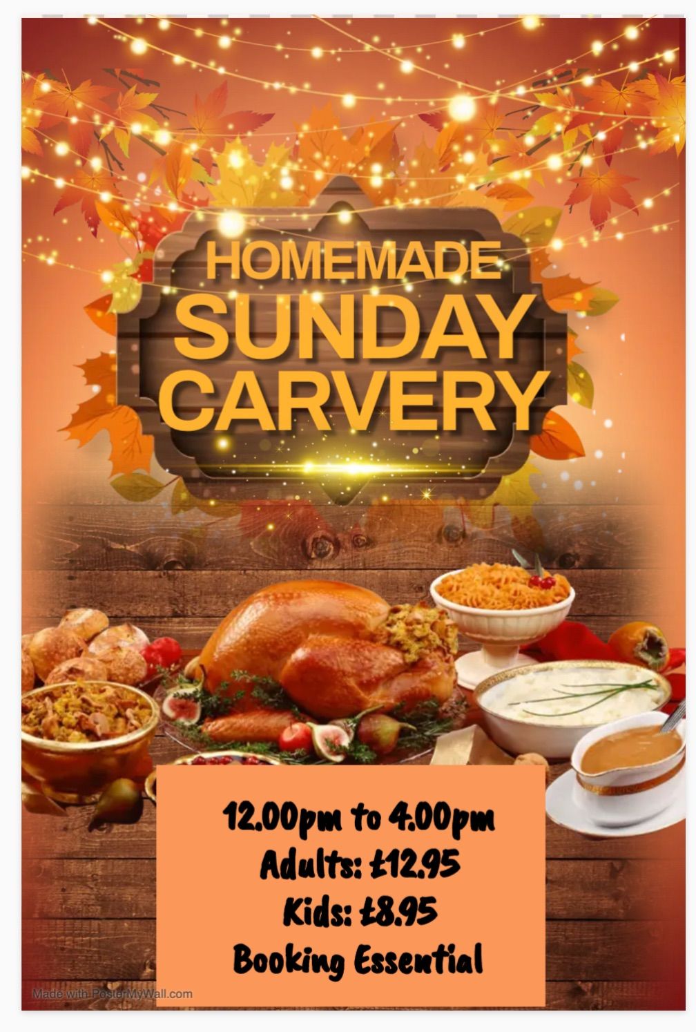 Sunday Carvery - Jungle Madness\/Pavilion Bar and Restaurant 