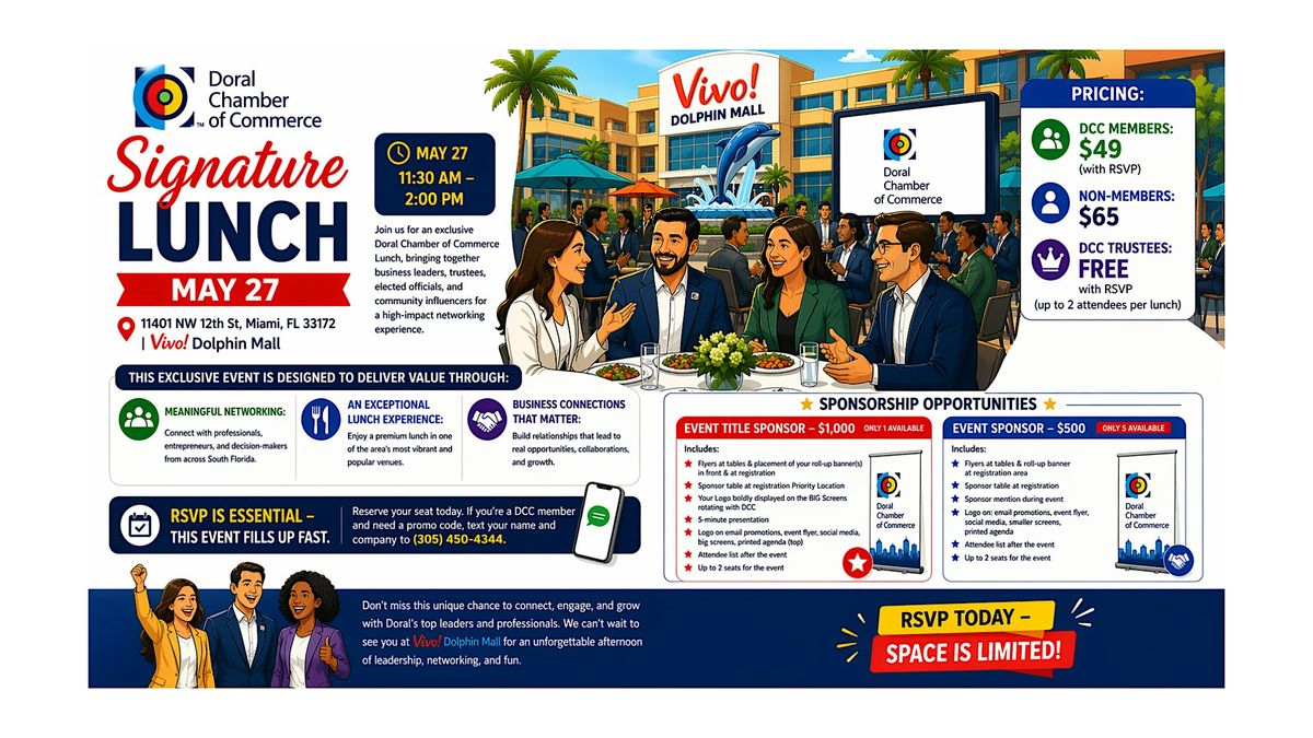 Doral Chamber of Commerce Signature Lunch at Vivo! Dolphin Mall